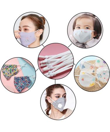 20 pcs Adjustable Elastic Bands with Silicone Buckle for DIY Handmade Masks (White) - Buy Online on SooperMarket.com