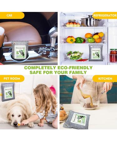 8 Pack Bamboo Charcoal Air Purifying Bags - Activated Odor Absorber and Deodorizer for Home, Car, Basement, Closet - Strong Eliminator for Musty Smells - Nature Fresh Moisture Absorbers - Buy Online on SooperMarket.com