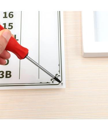 Acrylic Dart Scoreboard Set | 2 Pcs | White and Green | Dry Erase | Cricket and 01 Dart Games | Includes 4 Markers | 15 x 7.8 Inches - Buy Online on SooperMarket.com