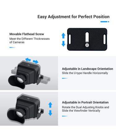 JJC Collapsible Camera LCD Viewfinder 3X Magnifier Sunshade Hood with Arca-Type Plate for Canon Nikon Sony - Buy Online on SooperMarket.com