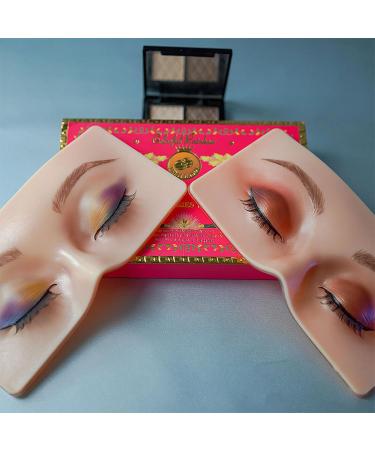 3D Makeup Practice Face Board Makeup Artist Board Reusable Silicone Full Face Practice Eyelash Eye Shadow for Beginners Girl's Gift - Buy Online on SooperMarket.com