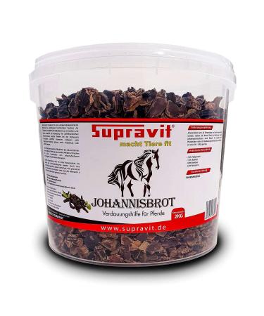 SUPRAVIT Carob 2 kg - Digestive aid for horses with diarrhoea & intestinal problems - Horse feed as a supplement & treat