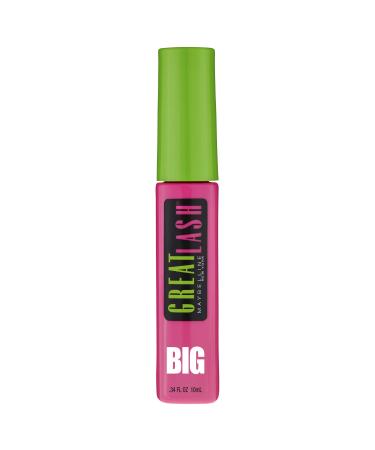 Maybelline New York Makeup Great Lash BIG Washable Mascara  Blackest Black Volumizing Mascara  0.34 fl oz 0.34 Fl Oz (Pack of 1) Washable Blackest Black