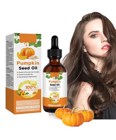 Pumpkin Seed Oil for Hair Pumpkin Seed Oil for Hair Growth Cold Pressed Aromatherapy Massage Oil Organic Pumpkin Seed Oil for Hair Growth Repair of Damaged Hair for Men and Women (1 Piece) 1 piece.