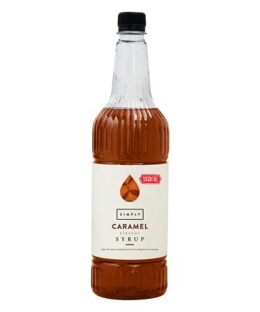 Simply Sugar Free Caramel Syrup Low Calorie Vegan & Nut Free Flavoured Syrup for Coffee Cocktails & Baking (1 Litre)