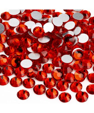 Yantuo Rhinestones Flat Back Red ss16 1440pcs  Lt.Siam 4 mm Round Glue Fix Diamond Stone  Spark Glitter Gems for DIY Bling Project Nail Art Craft Deacorations SS16 light siam