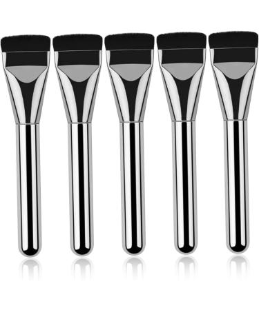 Flat Foundation Brush 5PCS Liquid Foundation Brush Streak-Free Flat Makeup Brush Ultra Thin Concealer Brush for Liquid Cream Foundation Powder Buffing - Buy Online on SooperMarket.com