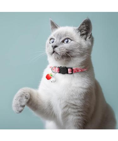 Lafayi 7-Piece Cat Collar Set with Bells & Fruit Pendants | Adjustable Cat Necklaces (18-30cm) | Safe Pet Accessories & Supplies - Buy Online on SooperMarket.com