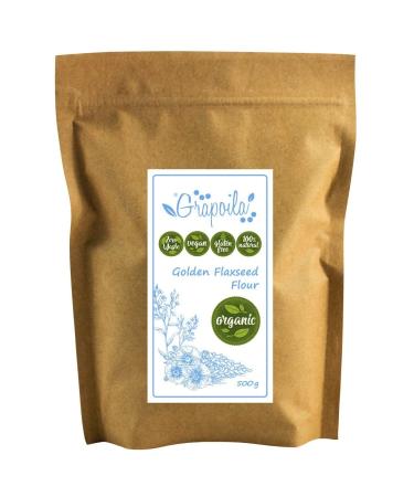 Organic Ground Golden Flaxseed / Milled Linseed 500g - Gluten Free Flour - Raw & Vegan Meal