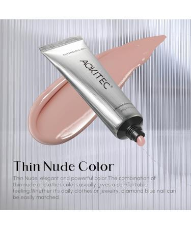 Aokitec 60ml Nail Extension Gel - UV Polish for Salon DIY | Thin Naked Acrylic False Nail Assembly Gel - Buy Online on SooperMarket.com