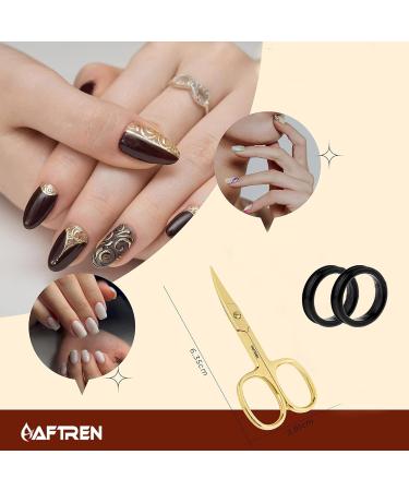 Golden Premium Nail Scissors Professional Curved Cuticle Scissors Manicure Scissors J2 Stainless Steel for Women Men Toenail Shears 4 Inch - Buy Online on SooperMarket.com
