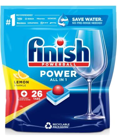 6 x 26 Finish Powerball All In One Lemon Dishwasher Tablets Total 156 - Buy Online on SooperMarket.com