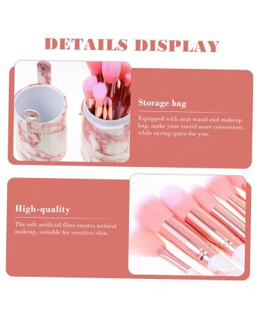 Housoutil 2 Sets Makeup Brush Set - Marbling Powder & Foundation Brushes for Makeup Vanity - Pink Makeup Tools for Flawless Beauty - Buy Online on SooperMarket.com