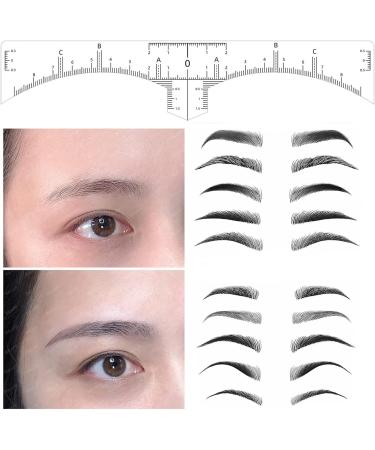 1 Roll Eyebrow Ruler Stencil Sticker Disposable Brow Ruler Transparency Eyebrow Sticker Clear Plastic Eyebrow Measuring Tool for Makeup Tool - Buy Online on SooperMarket.com