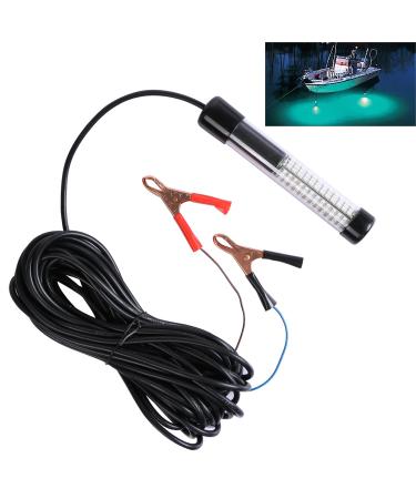 Goture Fishing Light Underwater, 12V 10.8W White Blue Green LED Submersible Fishing Light, Fish Finder Lamp Dock Night Fishing Light Boat Fish Attractants Freshwater Saltwater with 5M/12M Cord Blue Light Black Cap 12m/ 13.12yd