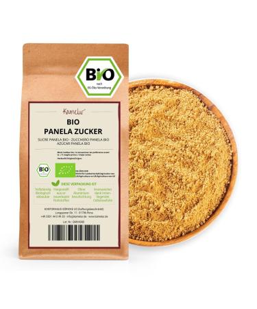 Kamelur 1kg Bio Panela Sugar - Untreated full -fold sugar from Colombia without any additives - brown sugar organic in biodegradable packaging