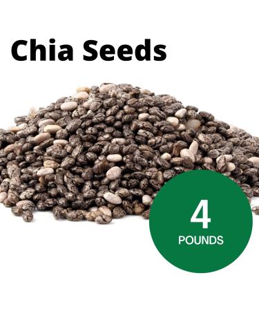 Cereausly Organic Black Chia Seeds - 4 Lb Bulk Pack | Non-GMO, Kosher, Gluten-Free, Vegan - Buy Online on SooperMarket.com
