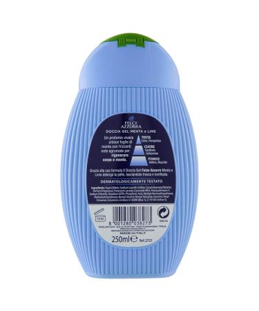 Farce Azzurra Docciagel Mint & Lime - 6x250ml - Refreshing Shower Gel - 1500ml - International Shipping Available - Buy Online on SooperMarket.com