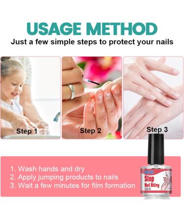 Quick Drying Anti Nail Biting Nail Polish - Nail Biting Prevention For Kids - Stop Nail Biting Nail Varnish - Nail Biting Prevention For Adults & Children Fast And Easy Application - Buy Online on SooperMarket.com