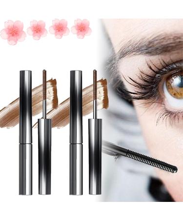 Olivia Blaire Iron Wand Mascara Vervaci Iron Rod Mascara Nour Iron Wand Mascara Waterproof Metal Rod Metal Wand Mascara Bristle Less Metal Mascara Curling Eyelash Metal Mascara (2*Brown)
