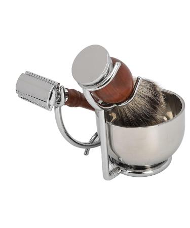 Shaving Bowl and Brush Set - Retro Alloy Beard Brush Cream Brush Stand & Soap for Men | Premium Shaving Accessories - Buy Online on SooperMarket.com