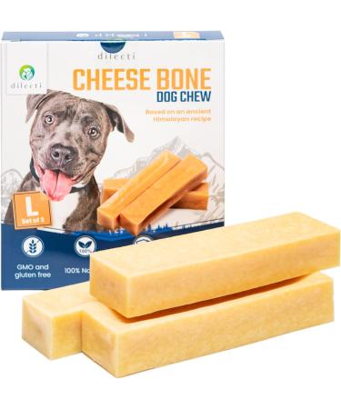 Natural Cheese Chewing Bones for Dogs - Tasty & Durable Treats (L Size 3-Pack) for Long Lasting Chewing Fun - Buy Online on SooperMarket.com