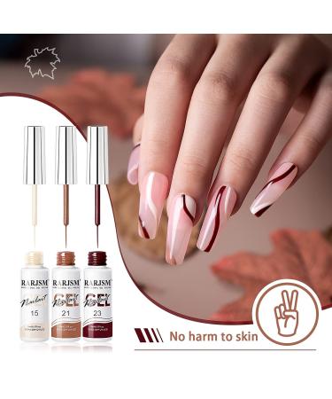 RARJSM Nail Art Gel Liner Set - 12 Colors Autumn Winter Collection for DIY Manicure Design - Soak Off, Salon Quality - Buy Online on SooperMarket.com