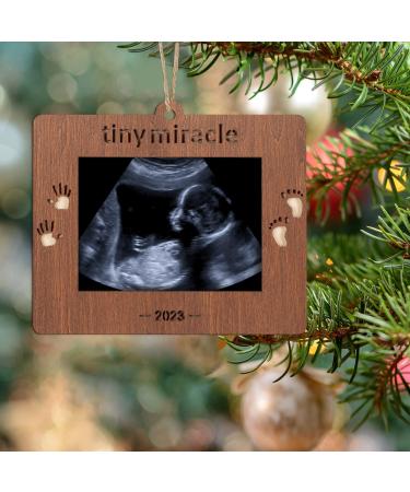 Creawoo 2023 Tiny Miracle Sonogram Picture Frame - Baby's First Christmas Gift for Expecting Parents and Grandparents - Buy Online on SooperMarket.com