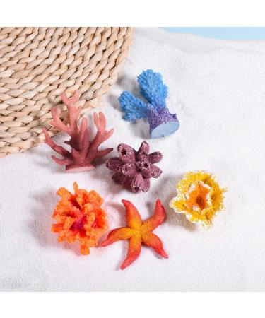 UEETEK 6-Pack Multicolor Sea Star & Coral Aquarium Decor - Realistic Fake Ornaments for Fish Tank Decoration - Buy Online on SooperMarket.com