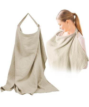 Still towel for on the go Zoneyan Musselin breastfeeding support for babies hottings made of cotton soft and breathable actor breastfeeding for breastfeeding for mother (Khaki)