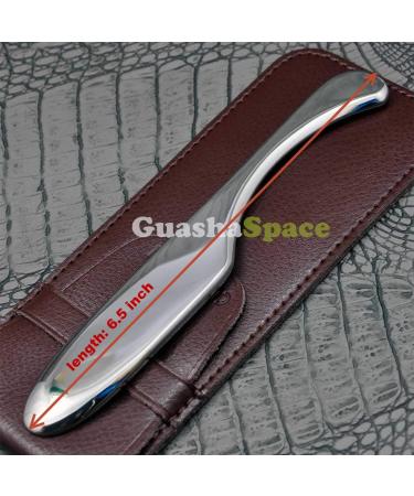 GuashaSpace Medical Grade Stainless Steel Soft Tissue Physical Therapy Chiropractic Sports injuries Therapy Gua Sha Tool Guasha Scraping Tool (ST004V Type) - Buy Online on SooperMarket.com