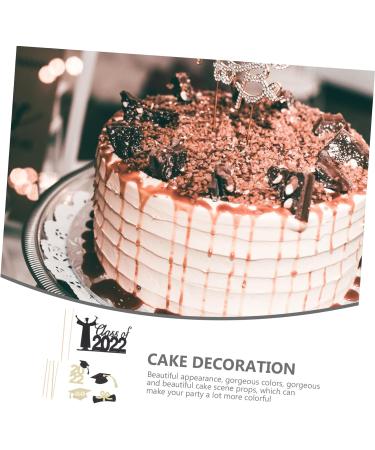 Warmhm 13pcs Graduation Season Cake Insert Dessert Toppers Cardstock Topper 2021 Graduation Party Decorations Graduation Cupcake Picks Graduate Toothpick Glitter Paper Card Stock - Buy Online on SooperMarket.com
