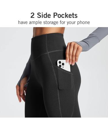 Baleaf Women's Fleece Lined Leggings - Ultra Soft Thermal Yoga Pants with Pockets - Large Black - Buy Online on SooperMarket.com