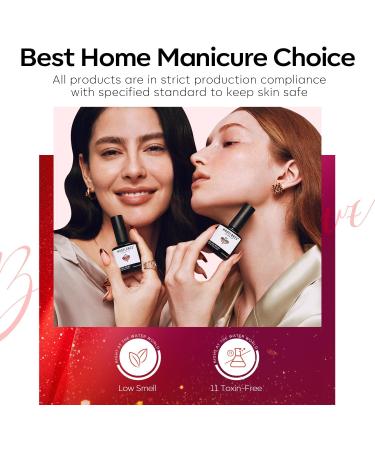 Modelones Gel Nail Polish Set 6 Colors Red Glitter Gel Polish Burgundy 9D Cat Eye Gel Nail Polish with Magnet Chameleon Shimmer Magnetic Gel Polish Set Nail Art DIY Salon Home for Women - Buy Online on SooperMarket.com