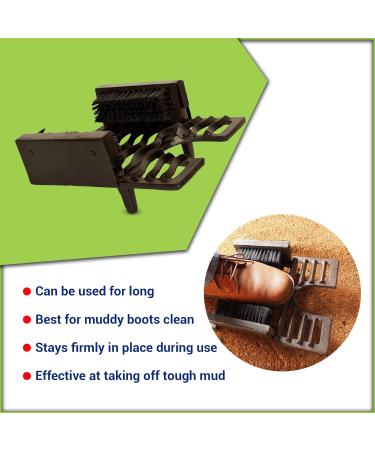 Neez Cast Iron Boot Scraper with Brush - Heavy Duty Welly Puller for Wellies - Outdoor Mud and Dirt Remover - Buy Online on SooperMarket.com