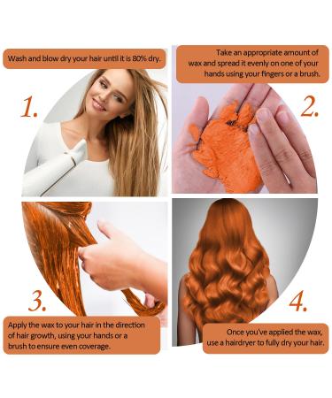 Orange Temporary Hair Color Wax | Instant Hairstyle Cream for Women & Youth | Party & Cosplay Hair Pomade - 4.23oz - Buy Online on SooperMarket.com