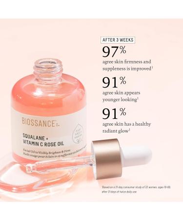 Buy BIOSSANCE Mini Squalane + Vitamin C Rose Firming Oil 0.5 Fl Oz - Best Anti-Aging Skincare for Glowing Skin - International Shipping Available - Buy Online on SooperMarket.com
