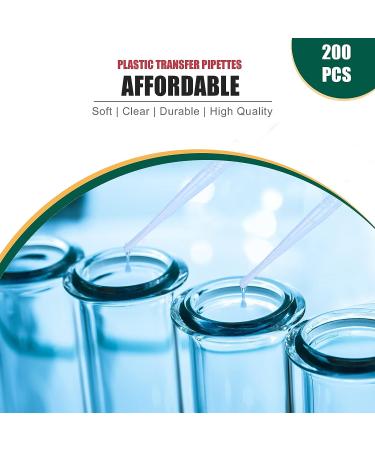 Moveland 200PCS 3ml Disposable Plastic Transfer Pipettes- Calibrated Dropper for Science Lab & DIY Art - Buy Online on SooperMarket.com