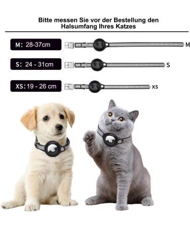 Buy Mouyou Airtag Cat Neck Band - Leather Adjustable Airtag Collar for Cats & Dogs (28-37cm) - Purple with Safety Clasp & Holder - Buy Online on SooperMarket.com