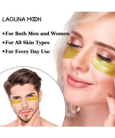 24K Gold Eye Mask - Anti-Aging Hydrolyzed Collagen Patches for Puffy Eyes Dark Circles & Wrinkles - 16 Pairs - Buy Online on SooperMarket.com