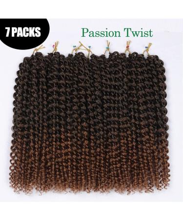 Shop YDDM Passion Twist Hair - 12 Inch Crochet Braids 7 Packs - Synthetic Extensions T1B-30# for Long Bohemian Styles - Buy Online on SooperMarket.com