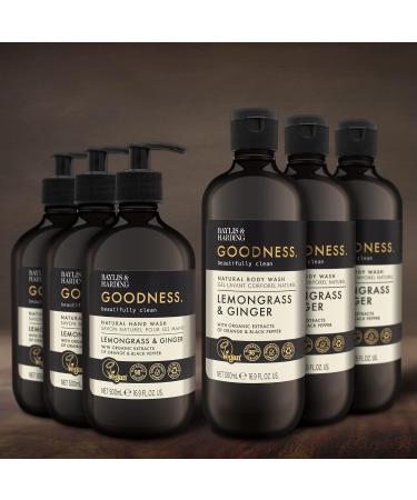 Baylis & Harding Goodness Lemongrass & Ginger Toiletries Bundle - 6 x 500ml Hand Wash & Body Wash Bottles - Vegan Friendly - Buy Online on SooperMarket.com