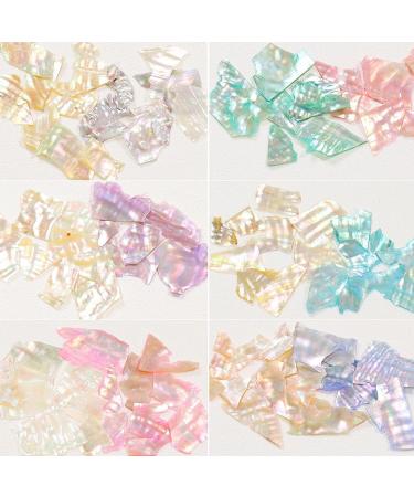 12 Colors 3D Irregular Nail Art Abalone Slices Colorful Nail Art For Shell UV Gel Nail Sequ Nail Art Shell Slices CT30 - Buy Online on SooperMarket.com