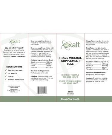 Exalt - Fulvic (100mL) - Buy Online on SooperMarket.com