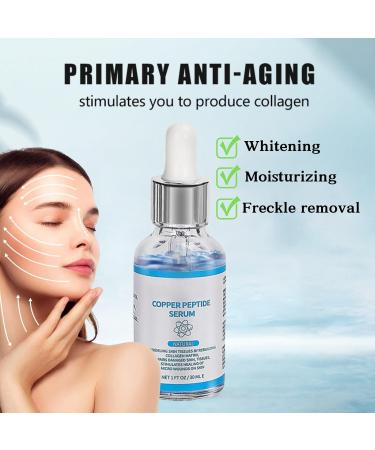 Copper Peptides Serum for Face Face Moisturiser Peptide Serum Face Serum for Women & Men Anti Aging Face Serum with Hyaluronic Acid - Reduces Fine Lines & Wrinkles Serum for Face Care - Buy Online on SooperMarket.com