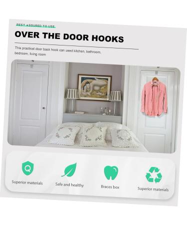 Hemoton Shower Hook 2pcs Glass Door Hook Wreath Hanger Coat Hangers Towel Hooks Black Hat Hooks Cabinet Door Coat Hook - Buy Online on SooperMarket.com