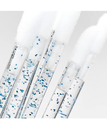 500 PCS Glitter Blue Disposable Lip Brush - Makeup Gloss Applicator Wands for Lipstick | Perfect for Professionals & Personal Use - Buy Online on SooperMarket.com
