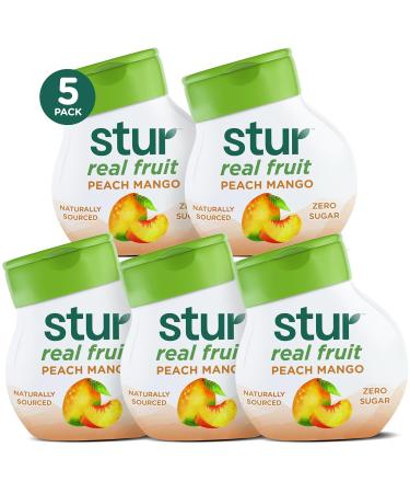 Stur real fruit - PEACH MANGO - Pack of 5 - 1.62 Fl Oz.