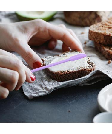 Versatile Silicone Double-End Spatula for Cooking & Cosmetics - Anti-Brewing Stamp Wax Scrap Tool in Violet - Buy Online on SooperMarket.com