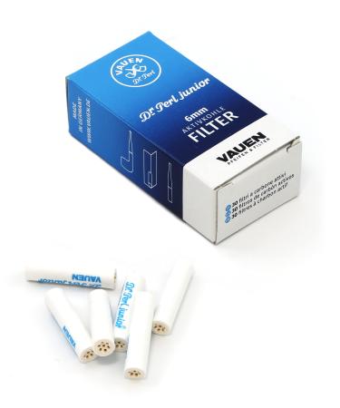 30 filters - Vauen Dr. Perl Junior 6mm activated Charcoal filters